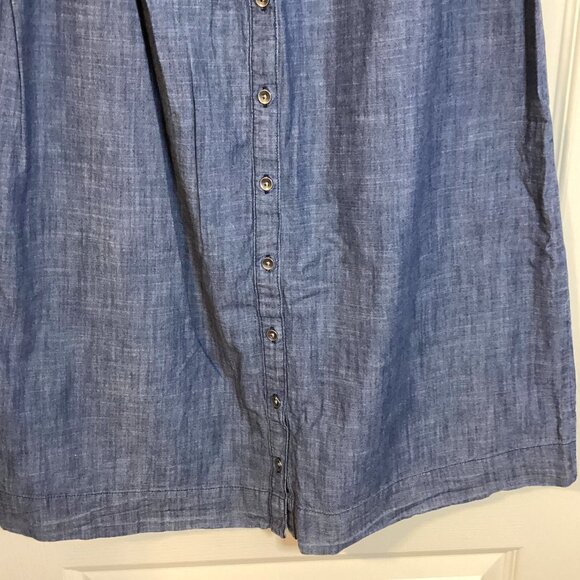 Motherhood Maternity Women's Denim Button Down Shirt Dress Size S - Picture 3 of 8